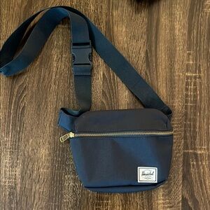 Herschel Supply Company Blue Belt Bag with Adjustable Strap